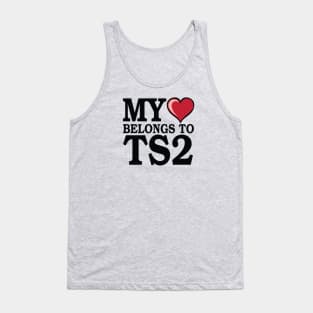 My Heart Belongs to TS2 - Black Tank Top